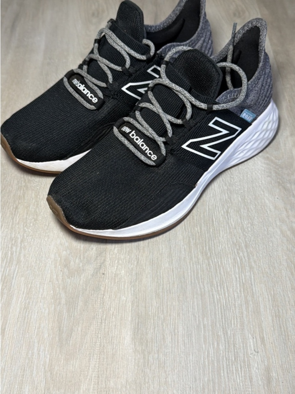 New Balance Kids Black and Gray Athletic Sneakers